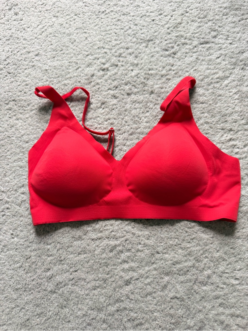 Wireless Red Seamless Bra